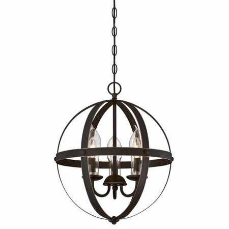 BRILLIANTBULB 3 Light Chandelier & Clear Glass Candle Covers, Oil Rubbed Bronze & Highlights BR2690084